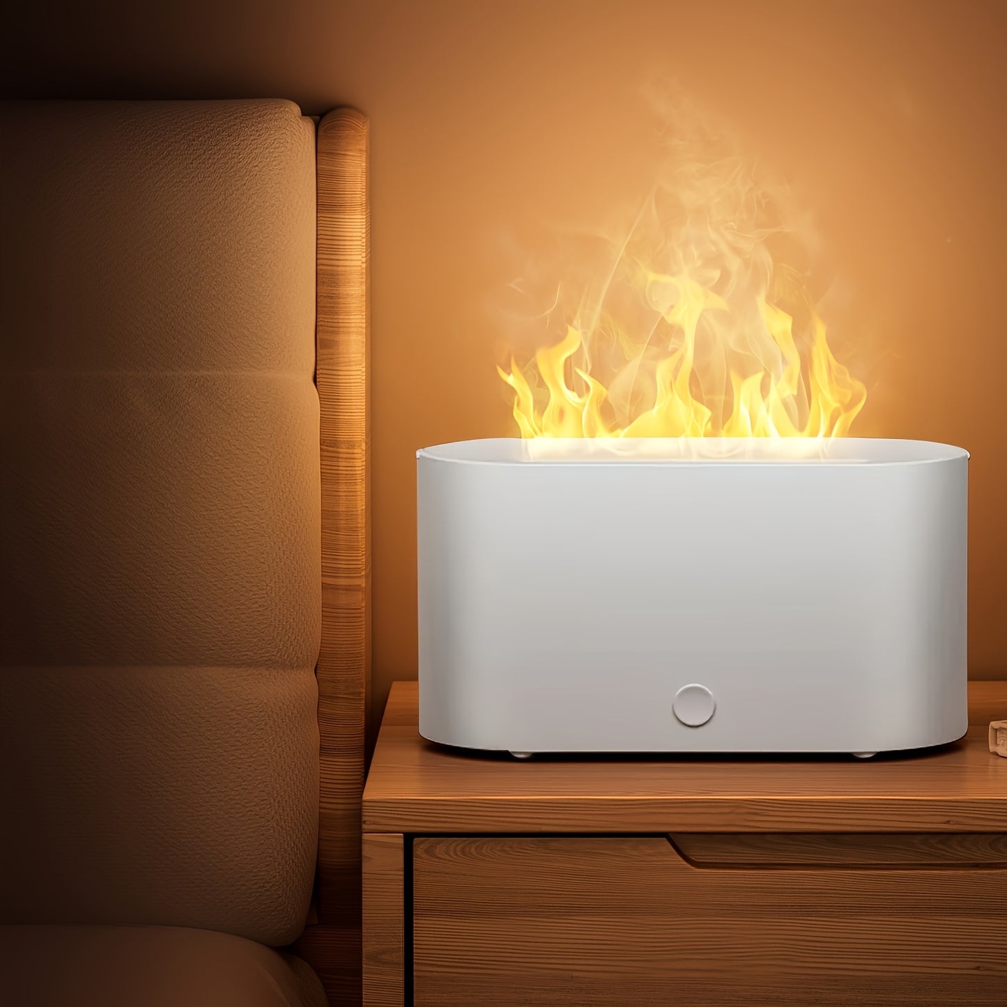 7-color Simulated Flame LED Humidifier And Aroma Diffuser