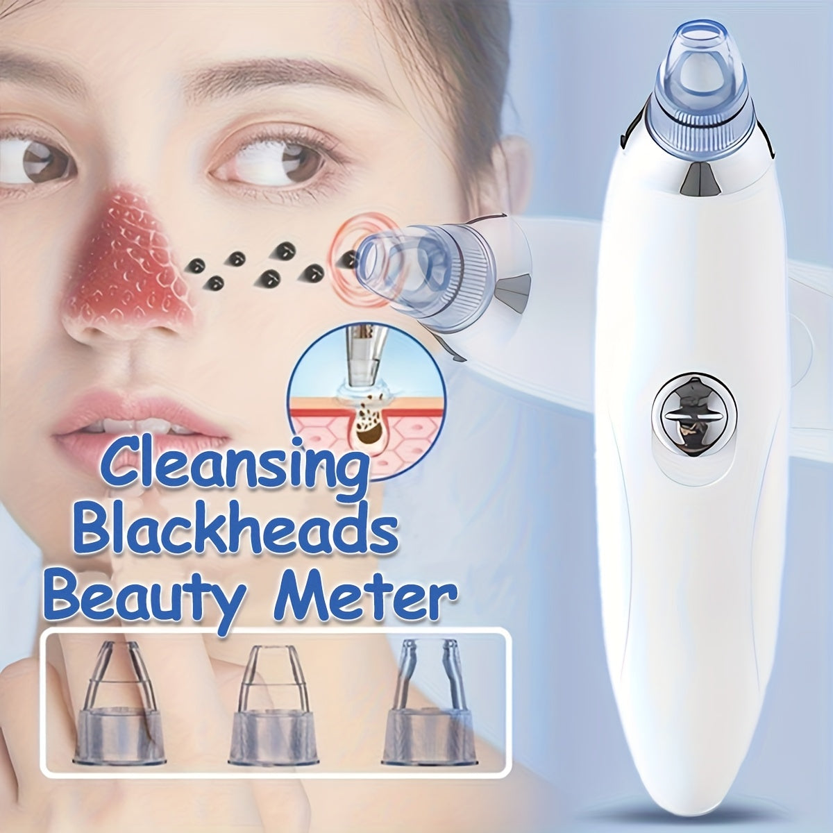 Powerful Portable Facial Pore Cleaner with 4 Probes