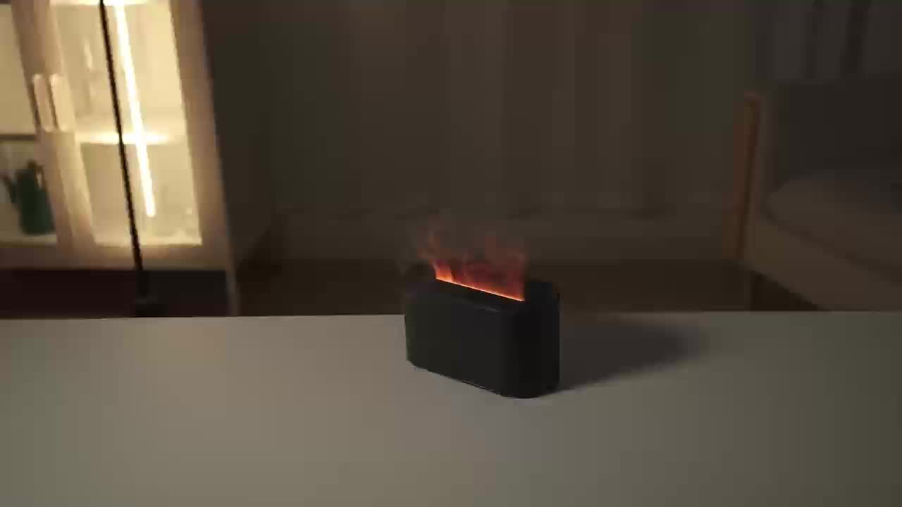 7-color Simulated Flame LED Humidifier And Aroma Diffuser