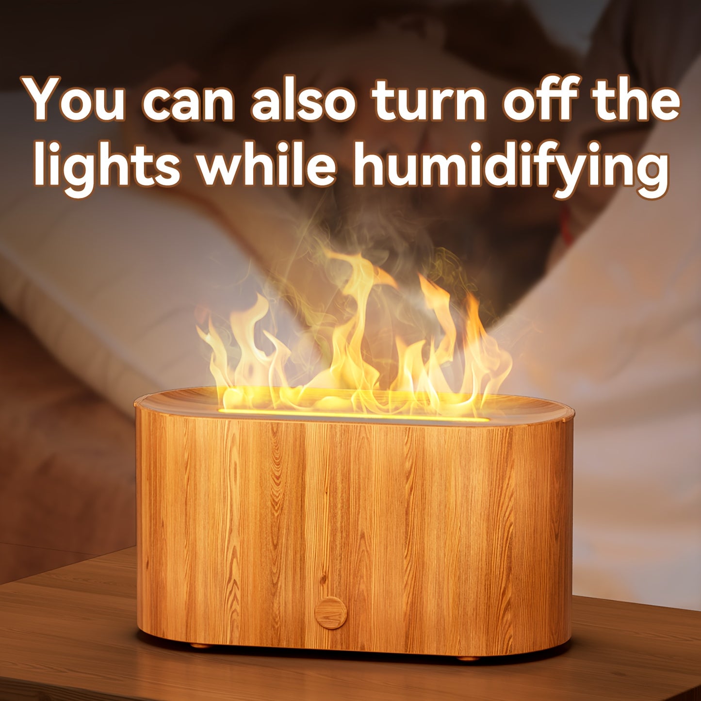 7-color Simulated Flame LED Humidifier And Aroma Diffuser