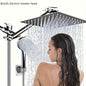 Luxury Shower Head Combo, 10 Inch High Pressure Rain Shower Head With 11 Inch Adjustable Extension Arm