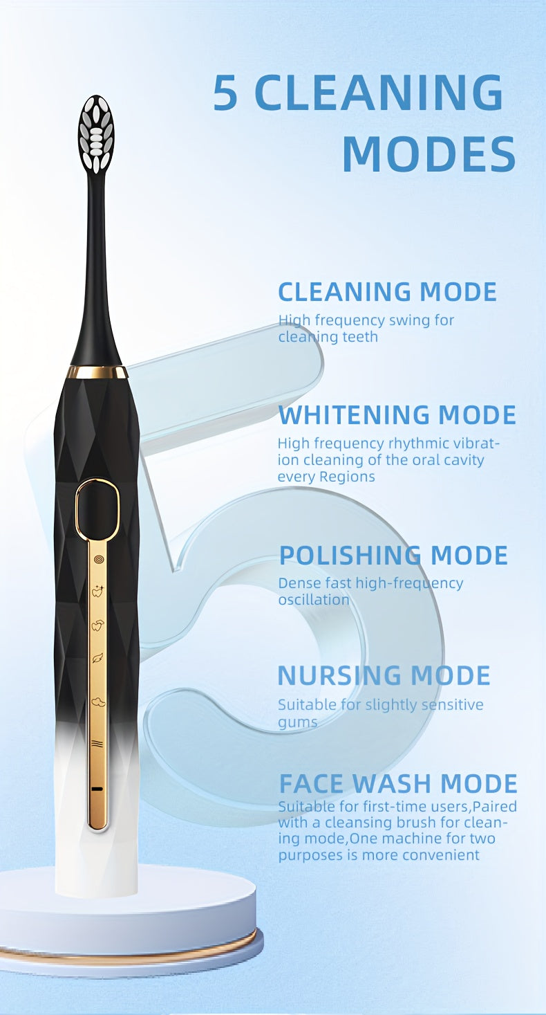 Acoustic Electric Toothbrush USB Rechargeable