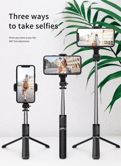 40" Cell Phone Selfie Stick Tripod, Extendable Selfie Stick All-in-1 Smartphone Tripod Stand With Wireless Remote 360°Rotation