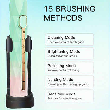 Acoustic Electric Toothbrush USB Rechargeable