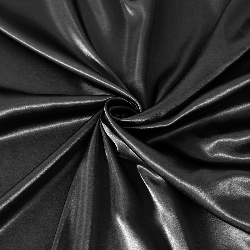 3/4 Pieces Of Solid Color Silk Bed Sheets And Bed Skirts, 1/2 Pillowcases, A Set Of Three Or Four