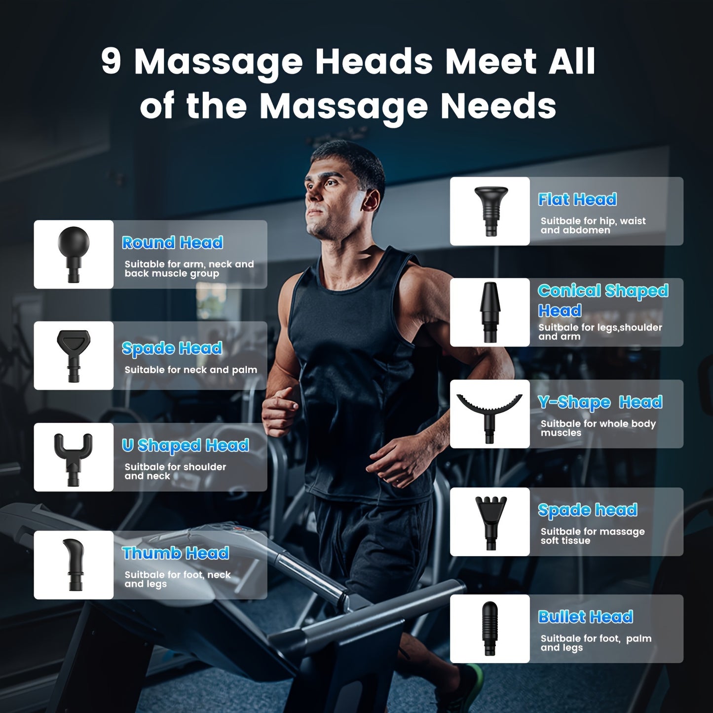 30 SPEED Athlete Massage Gun, Muscle Deep Tissue Massage Gun, Back Neck Shoulder Massage Gun