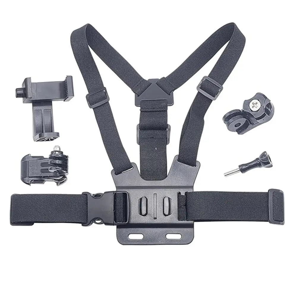 Adjustable Phone Chest Harness Holder Release of Hands Strong Stability Chest Strap Fixation Bracket Easy To Install Anti-slip