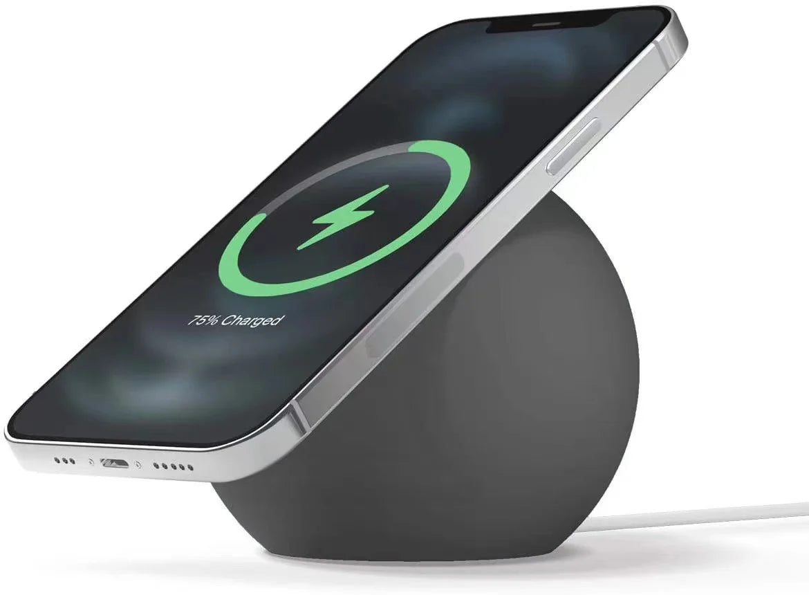 Home,Office,Gym Magnetic Silicone Charging Holder for Apple IPhone 15 14 13 Safe Wireless Charger Dock Station Stand