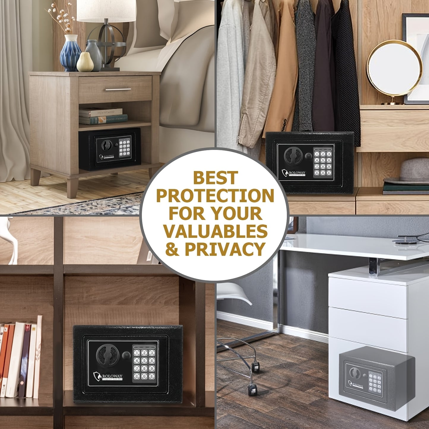 Security CODE REQUIRED Fireproof Safe With Free Fire & Water-Resistant Superior Structure Stainless Steal