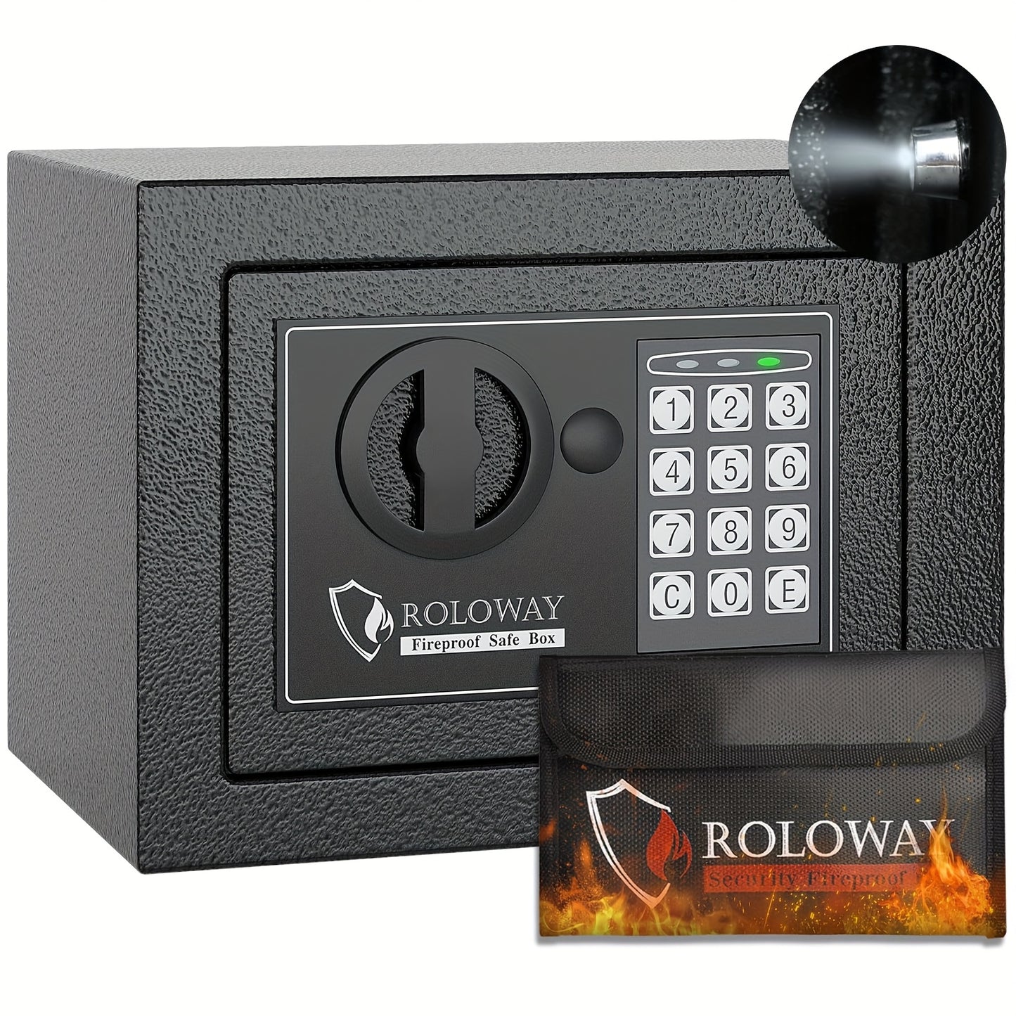 Security CODE REQUIRED Fireproof Safe With Free Fire & Water-Resistant Superior Structure Stainless Steal